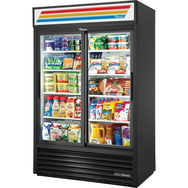 GDM-45-HC-LD Slide Door Refrigerator with Hydrocarbon Refrigerant & LED Lighting