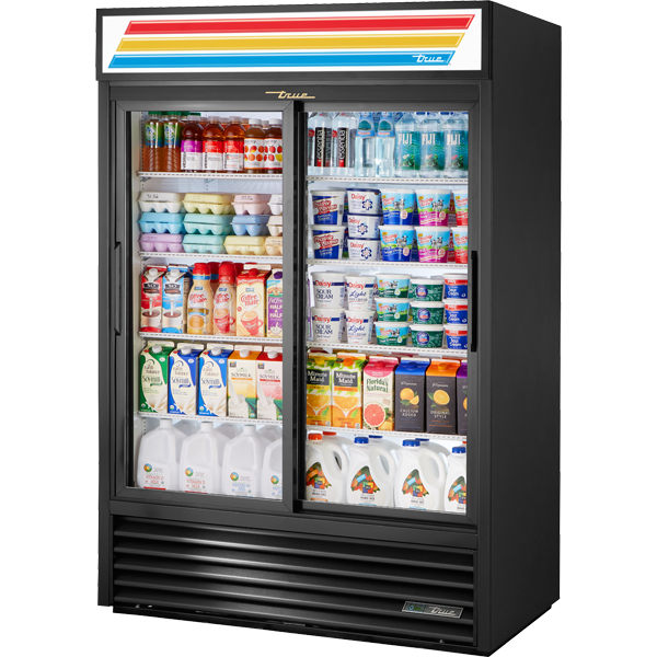 GDM-47-HC-LD Slide Door Refrigerator with Hydrocarbon Refrigerant & LED Lighting