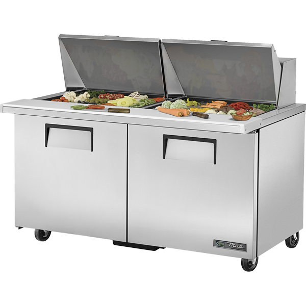 TSSU-60-24M-B-ST-HC Mega-Top Solid Door Sandwich/Salad Unit with Hydrocarbon Refrigerant