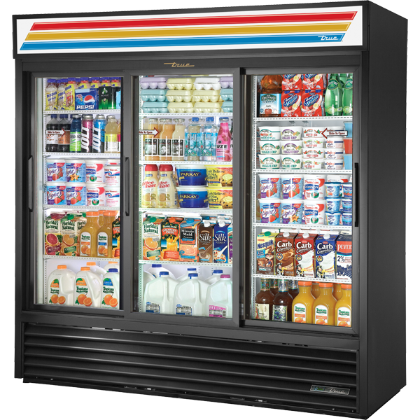 GDM-69-HC-LD Slide Door Refrigerator with Hydrocarbon Refrigerant and LED Lighting